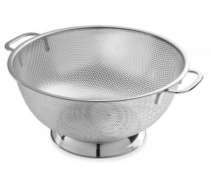 Bellemain Micro Perforated Stainless Steel 5-Quart Colander Silver