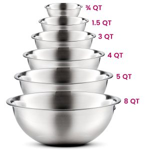 Stainless Steel Mixing Bowls Set of 6