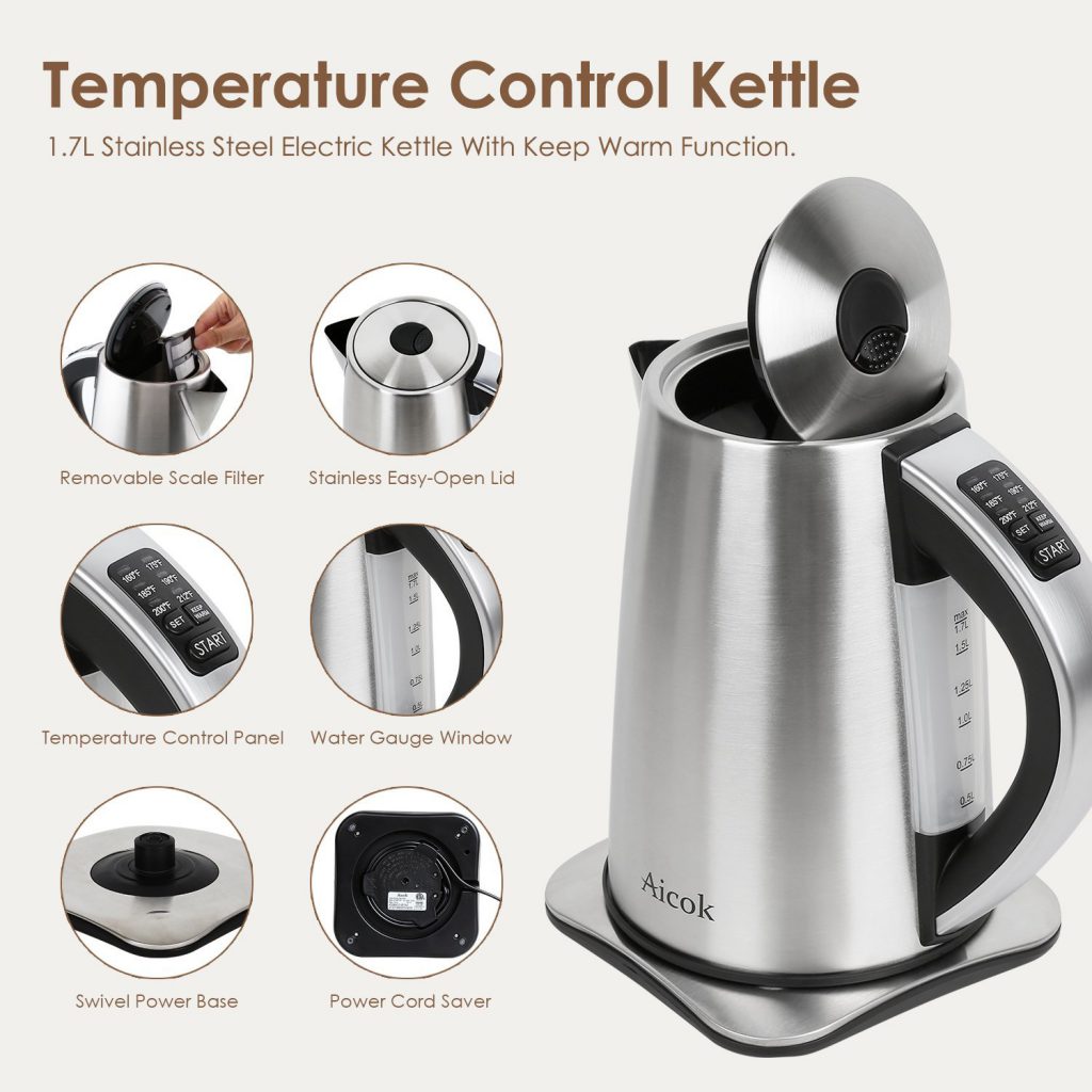 Aicok Temperature Control Kettle Features