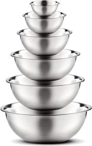 Finedine Set of Six Polished Stacked Nesting Bowls