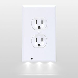 SnapPower Guidelight Duplex Style with LED Lights On White