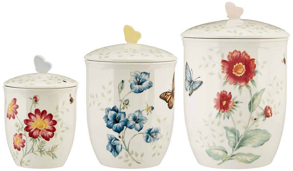 Lenox 3 Piece Butterfly Meadow Canister Set