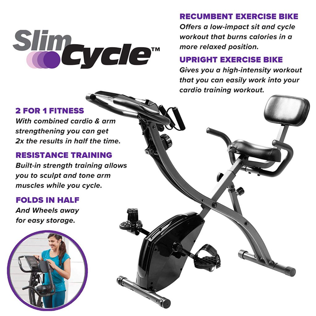 Slim Cycle 2-In-1 Stationary Bike Features