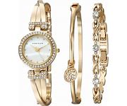 Anne Klein Womens Bangle Watch Bracelet Set