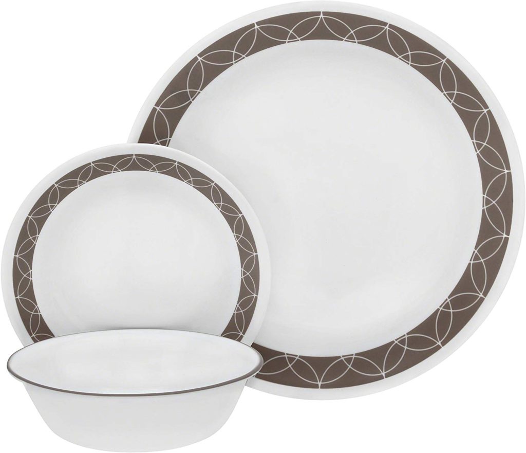 Corelle 18-Piece Dinnerware Set Sand Sketch Pattern