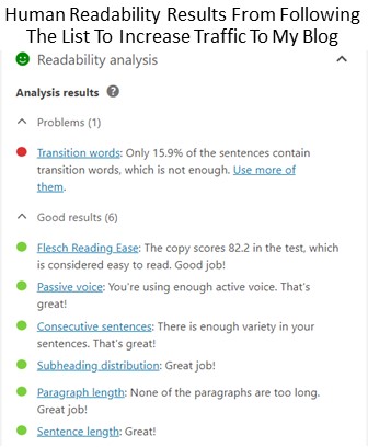 Human List Results Show Potential To Increase Traffic