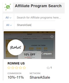 Search For An Affiliate Program By Network Name