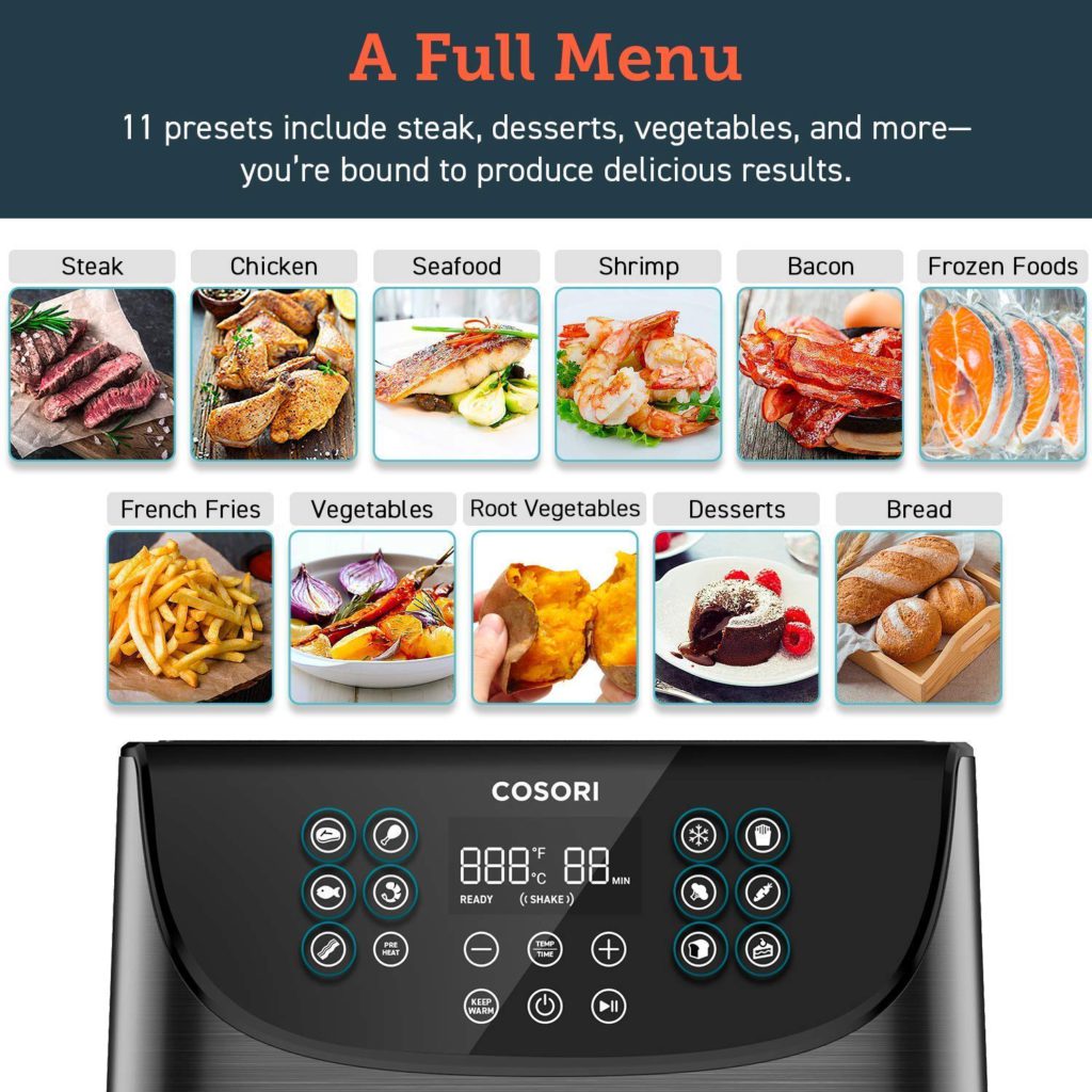 COSORI Air Fryer Full Menu