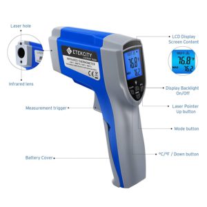 Etekcity Dual Laser Thermometer Features