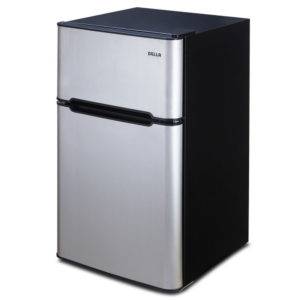 Mini Refrigerator Silver & Black