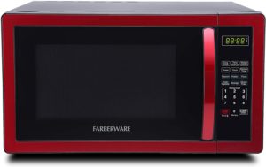 Best Mid-Size Microwaves - Farberware FMO11AHTBKN Red