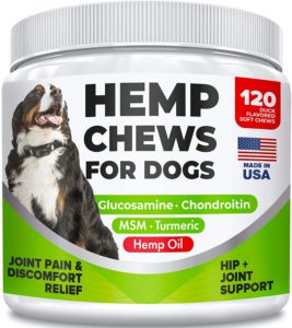 Best Dog Vitamin Supplements - All Natural Hemp Chew Hip and Joint Support