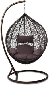 Wicker Hanging Egg Chairs - Island Gale Egg Chair Brown r