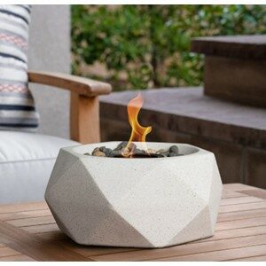 Terra Flame Tabletop Fireplace White