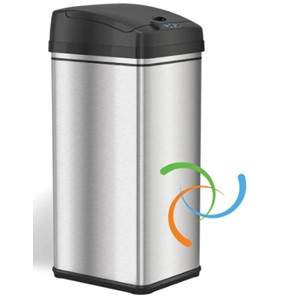 iTouchless DZT13P 13 Gallon Trash Can