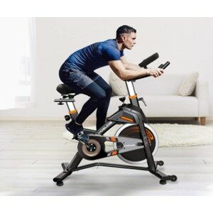 Man Riding Exercise Bike